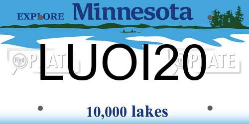 LUOI20 Minnesota License Plate