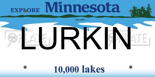 LURKIN Minnesota License Plate