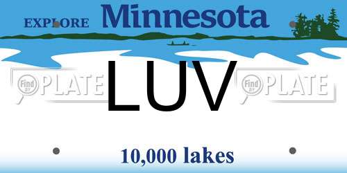 LUV Minnesota License Plate