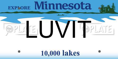 LUVIT Minnesota License Plate
