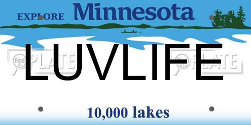 LUVLIFE Minnesota License Plate