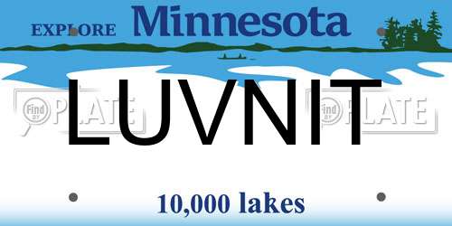 LUVNIT Minnesota License Plate