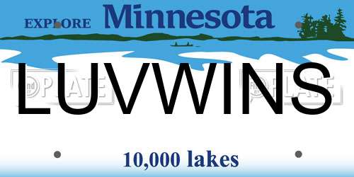 LUVWINS Minnesota License Plate