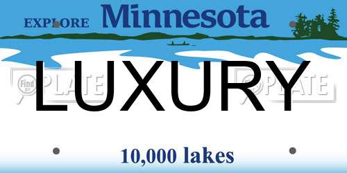 LUXURY Minnesota License Plate