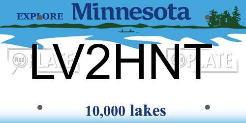 LV2HNT Minnesota License Plate
