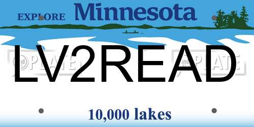 LV2READ Minnesota License Plate