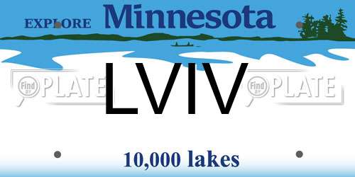 LVIV Minnesota License Plate