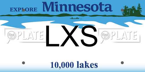 LXS Minnesota License Plate