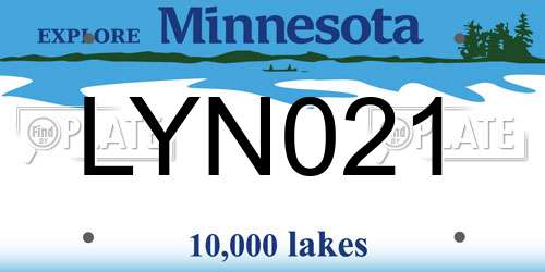 LYN021 Minnesota License Plate