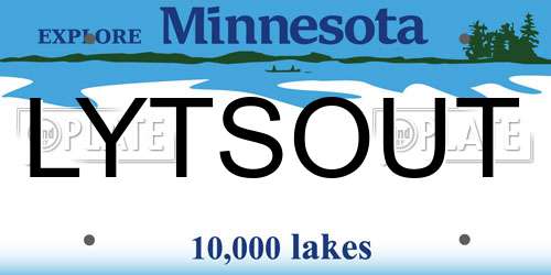 LYTSOUT Minnesota License Plate