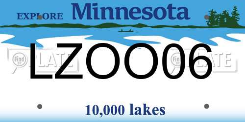 LZOO06 Minnesota License Plate