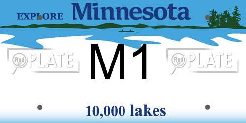 M1 Minnesota License Plate