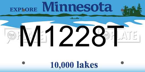 M1228T Minnesota License Plate