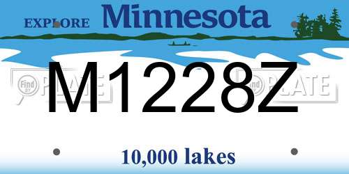M1228Z Minnesota License Plate