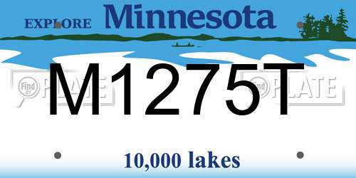 M1275T Minnesota License Plate
