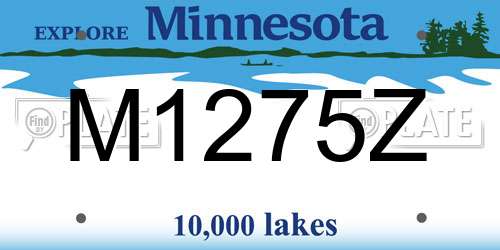 M1275Z Minnesota License Plate