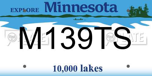 M139TS Minnesota License Plate