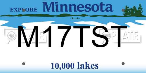M17TST Minnesota License Plate