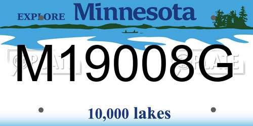 M19008G Minnesota License Plate