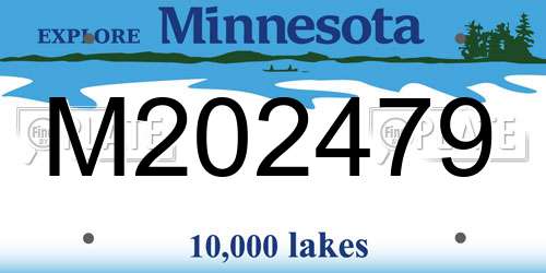 M202479 Minnesota License Plate