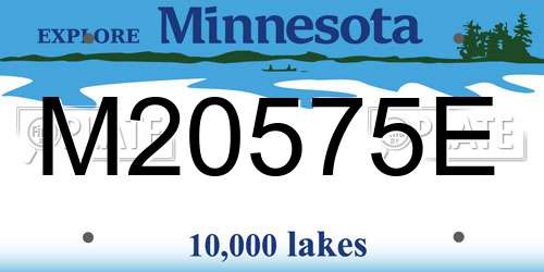 M20575E Minnesota License Plate