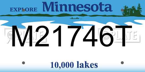 M21746T Minnesota License Plate