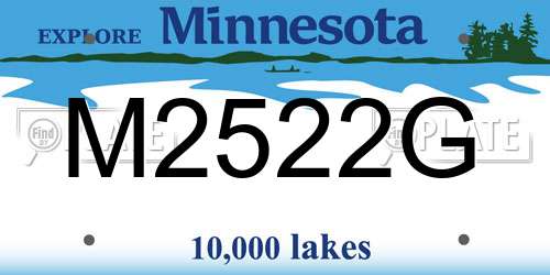 M2522G Minnesota License Plate