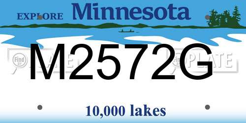 M2572G Minnesota License Plate