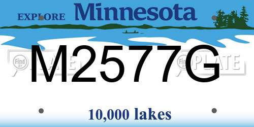 M2577G Minnesota License Plate