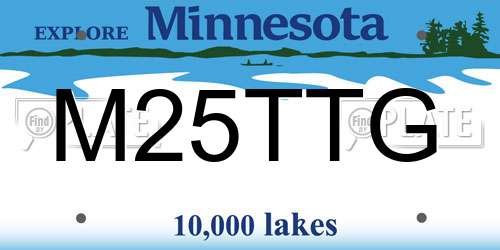 M25TTG Minnesota License Plate