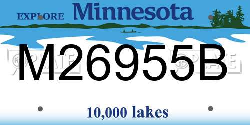 M26955B Minnesota License Plate