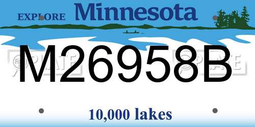 M26958B Minnesota License Plate