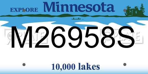 M26958S Minnesota License Plate