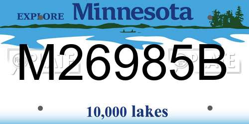 M26985B Minnesota License Plate
