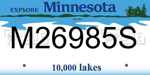 M26985S Minnesota License Plate