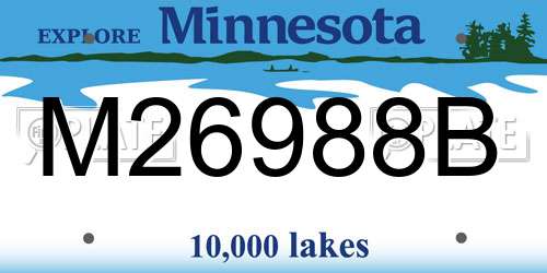 M26988B Minnesota License Plate