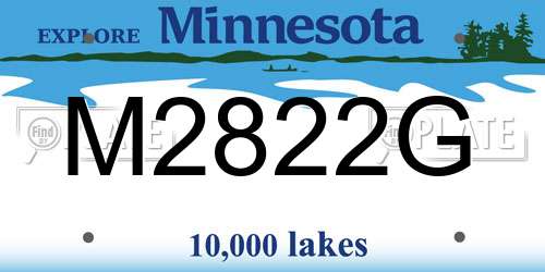 M2822G Minnesota License Plate