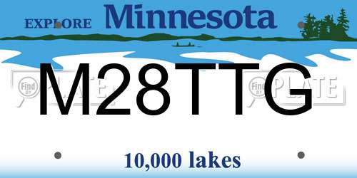 M28TTG Minnesota License Plate