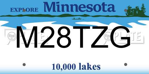 M28TZG Minnesota License Plate