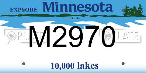 M2970 Minnesota License Plate