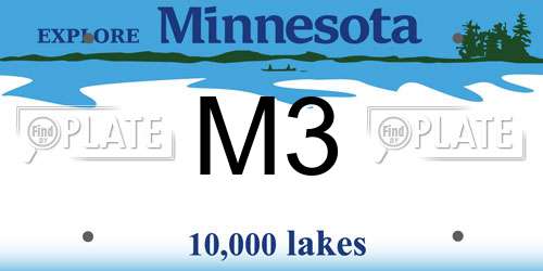 M3 Minnesota License Plate