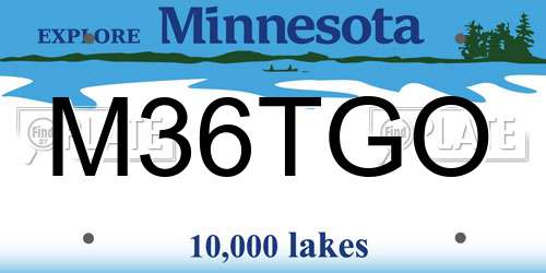 M36TGO Minnesota License Plate