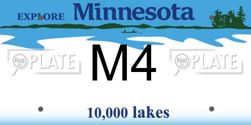 M4 Minnesota License Plate