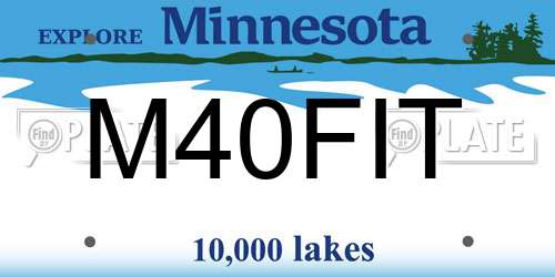 M40FIT Minnesota License Plate