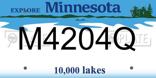 M4204Q Minnesota License Plate