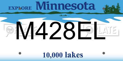 M428EL Minnesota License Plate