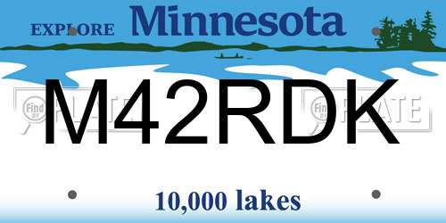 M42RDK Minnesota License Plate