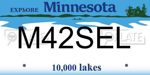 M42SEL Minnesota License Plate