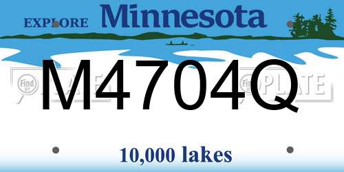 M4704Q Minnesota License Plate