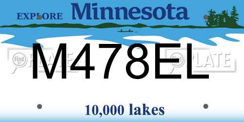 M478EL Minnesota License Plate